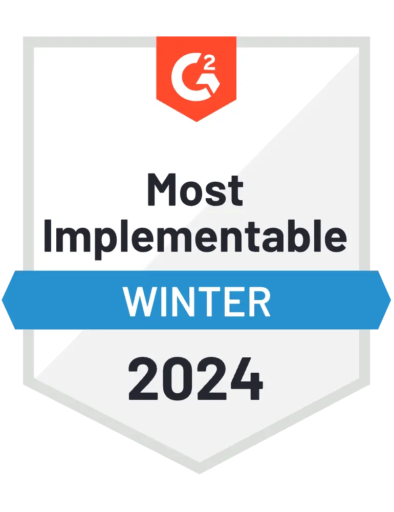 G2 Badge Winter 2023 Most Implementable